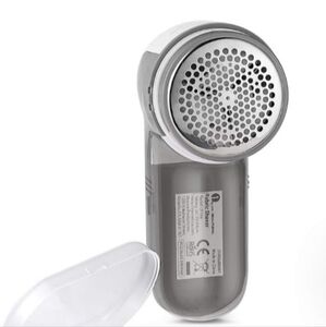 👚🧶👚 NIB Battery Operated Compact Automatic Grey & White Fabric Shaver